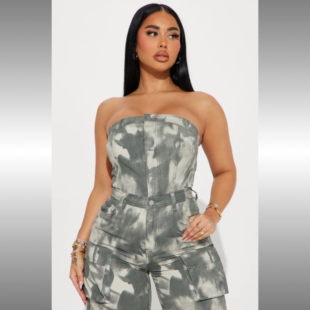 Fashion Nova Denim Jumpsuit - Picture 2 of 3